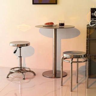 Stainless Steel Round Stool Side Table