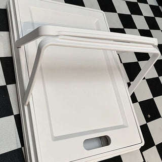 Foldable storage container with handle white
