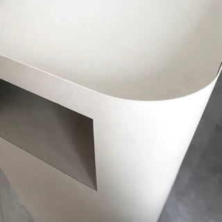 Caster-equipped 30cm wide iron storage wagonin  side table