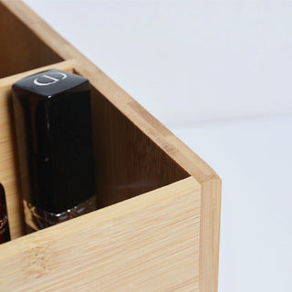 Bamboo tier drawer cosmetic storage rack