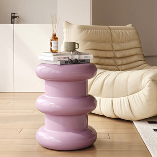 Chubby Round Three-Tier Side Table Stool   in