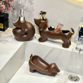 Dachshund motif ceramic dispenserin  dog