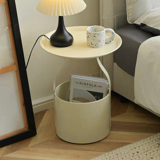 Iron Round Storage Side Table
