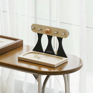 Monochrome Wood Accessory Key Stand Tray  Storage Tray for Small Items