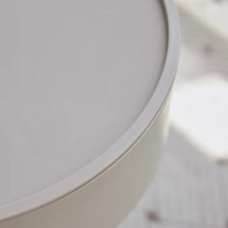 Storage-equipped Simple Round Side Table   in