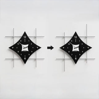 Silver Frame Art Design Clock  Wall Clock
