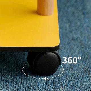 With casters transformable four-tier yellow storage rack side table wagon
