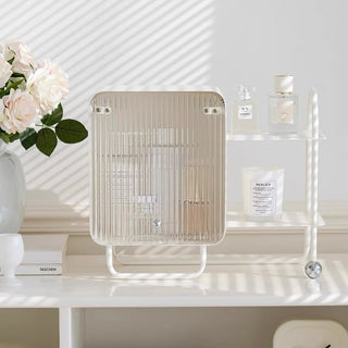 Slide-lid double-layer cosmetic and perfume storage rack