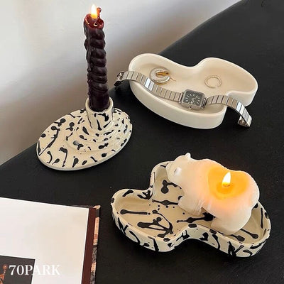 Ink Splash Pattern Ceramic Mini Tray