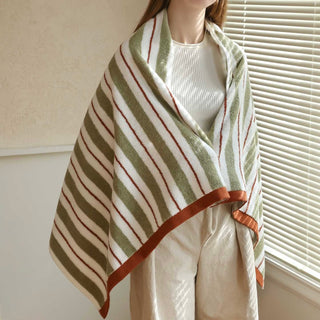Mixed Stripe Color Bath Towel  100% Cotton Combed Cotton Absorbent Large Size Towel Blanket