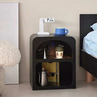 Black Arch Dome Two-Tier Storage Rack Side Table Shelf