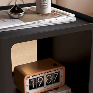 Square storage wagon with castersin  side table
