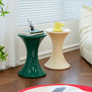 Curved design storage stool side table  in  chair