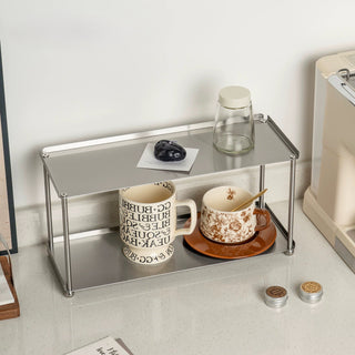 Stainless steel silver cup storage rack two-tiered or three-tiered 2 types