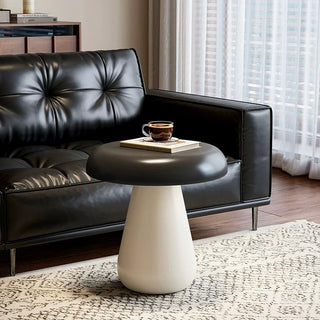 Mushroom motif monochrome side tablein  round table mushroom