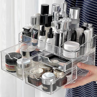 Clear Color Drawer Cosmetic Storage Box
