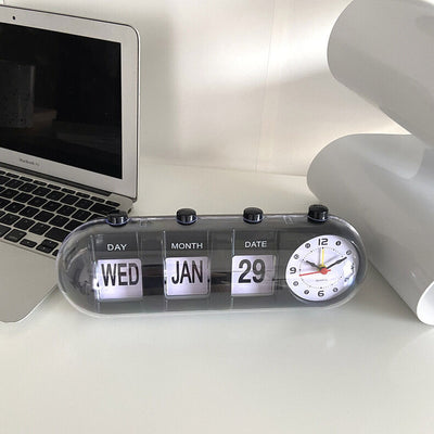 Retro Flip Clock  Table Clock with Calendar
