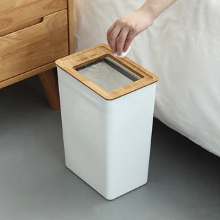 Wood x White Slim Dustbin  2 Types