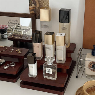 Wood Two-tiered and Three-tiered Storage Display Rack   Perfume Storage