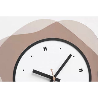 Brown Acrylic Curved Layered Clock Wall Clock