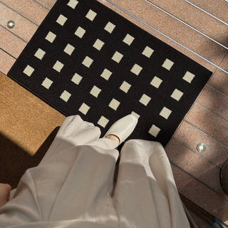 Square Pattern Door Mat   in  and 2 Sizes: 50x80cm and 60x90cm