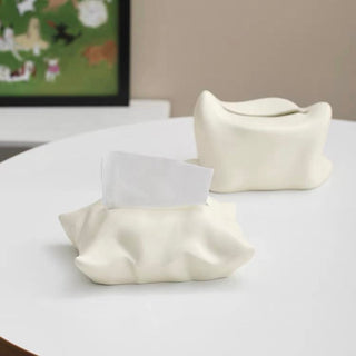Pillow motif ceramic tissue case