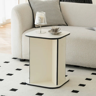 way Black Edge Magazine Rack Side Table Storage White Monotone