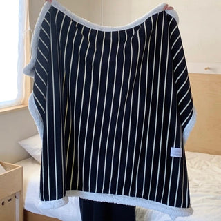 Color Stripe Pattern Fluffy Soft Blanket 100 x 150 cm Blanket Throw