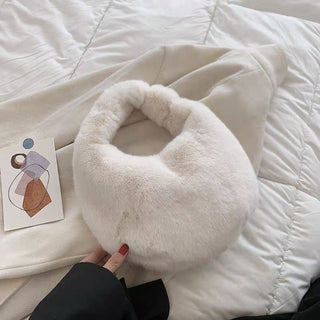 FauxFur Half-Moon Twist Bag