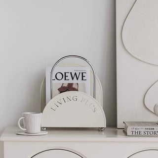 Portable Lettering Design Magazine Rack Storage