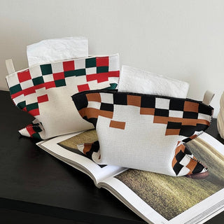 Mosaic Pattern Knit Tissue Case   Hanging Type