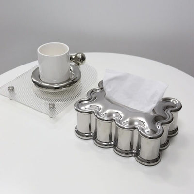 Ceramic Wave Design Tissue Case