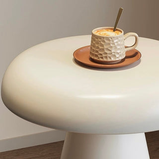 Mushroom motif monochrome side tablein  round table mushroom