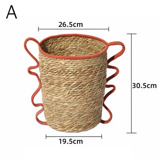 Wavy Handle Basket  Storage Basket Laundry