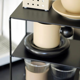 Iron Simple Three-Tier Display Rack Black