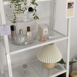 Clear Acrylic Rotating Three-Tier Rack Cosmetic Storage Tray