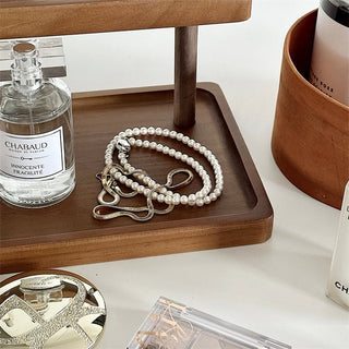 Wood Two-Tier Storage Display Rack  Perfume Storage