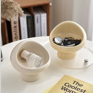 Mushroom-shaped Ceramic Tray Storage Trayin