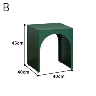 Arch Open Iron Side Table  Storage
