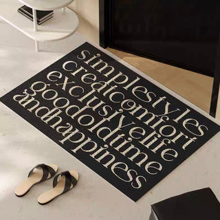 Monochrome Lettering Entrance Mat 50x80 Mud Removal