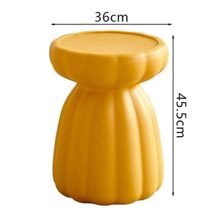 Flower motif side tablein  round table