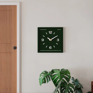 Square Frame Dark Color Clock  Wall Clock
