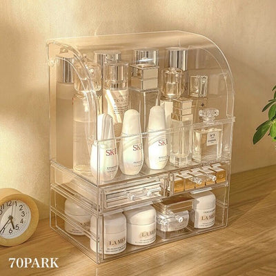 Clear Large Capacity Cosmetic Box 2 Sizes  Makeup Storage