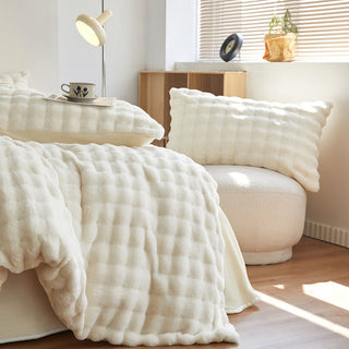 Fluffy and soft duvet cover set bed cover bedding cover