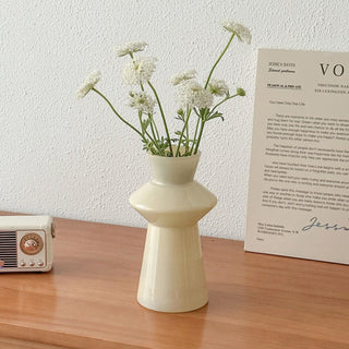 Milk Color Glass Flower Vase