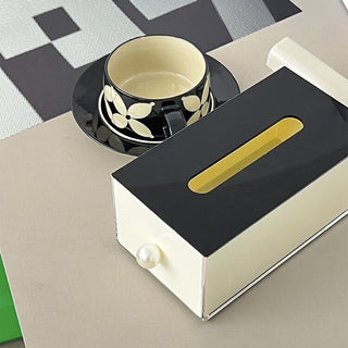 Pearl Monotone Drawer Tissue Case