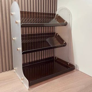 Acrylic Clear Slanted Three-Tier Cosmetic Storage Rack Perfume Storage