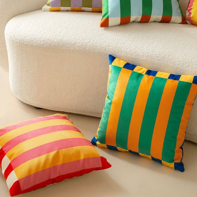 Multicolor Stripe Cushion Cover  45 x 45 cm