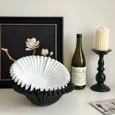Modern Pleated Design Large Fruit Tray  Basket Storage Tray