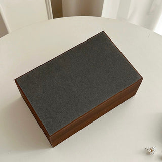 Thimble Wood Divider Rectangular Storage Box Cosmetics Small Item Holder Remote Control Stand